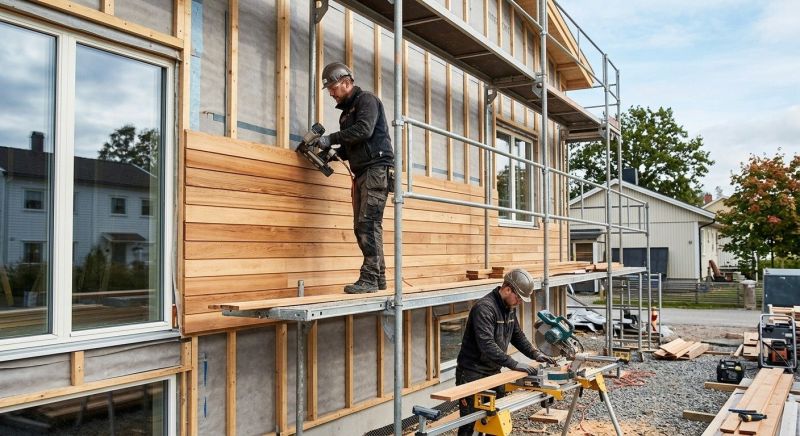 Hardwood Cladding Installation in Boston, MA